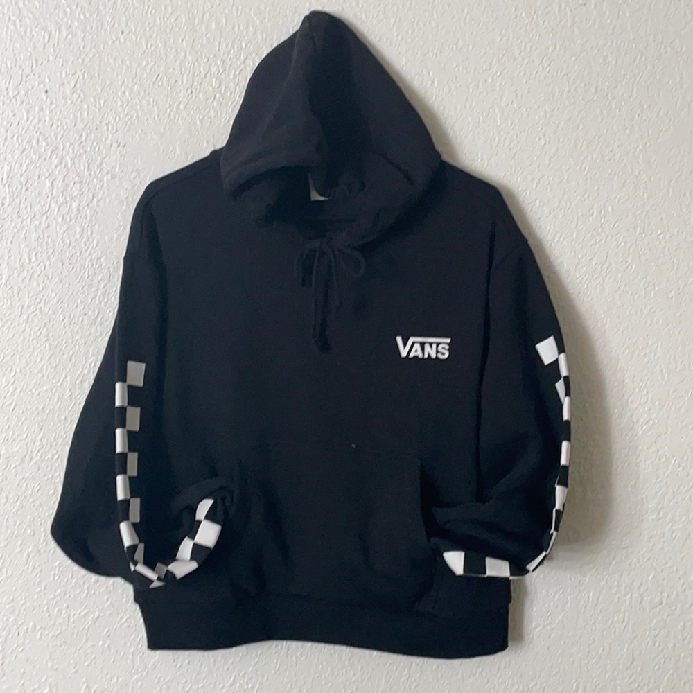 Vans women’s black pull over hoodie size L